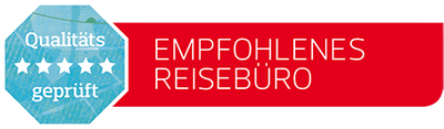 Qualitätssiegel EMPFOHLENES REISEBÜRO